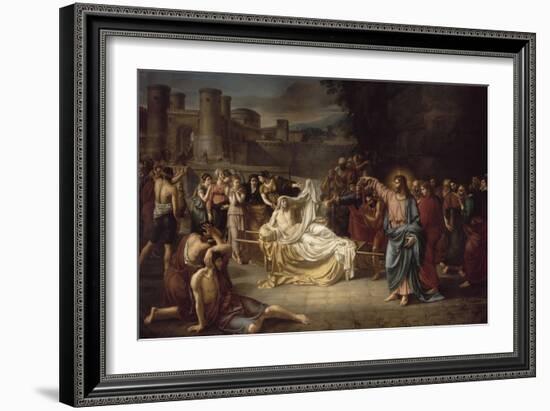 La Résurrection du fils de la veuve de Naïm-Jean-Baptiste Joseph Wicar-Framed Giclee Print