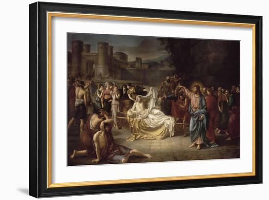 La Résurrection du fils de la veuve de Naïm-Jean-Baptiste Joseph Wicar-Framed Giclee Print