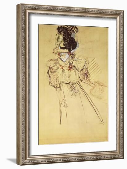 La Revue Blanche, 1895 (Oil on Card)-Henri de Toulouse-Lautrec-Framed Giclee Print