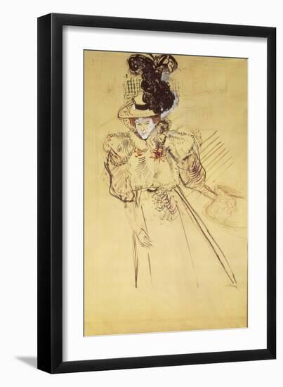 La Revue Blanche, 1895 (Oil on Card)-Henri de Toulouse-Lautrec-Framed Giclee Print