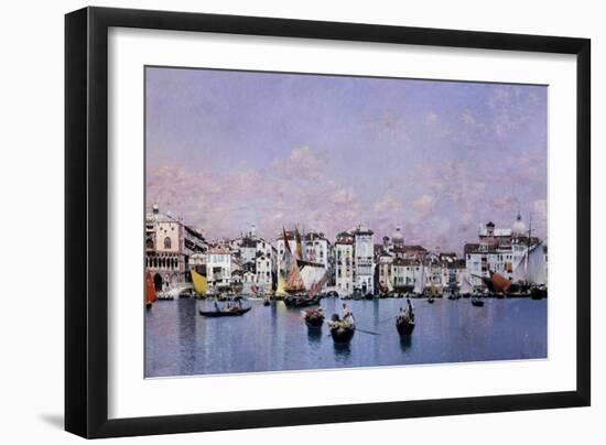 La Riva Degli Schiavoni En Venecia, 1873-Martin Rico y Ortega-Framed Giclee Print