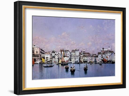 La Riva Degli Schiavoni En Venecia, 1873-Martin Rico y Ortega-Framed Giclee Print