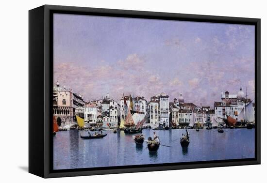 La Riva Degli Schiavoni En Venecia, 1873-Martin Rico y Ortega-Framed Premier Image Canvas