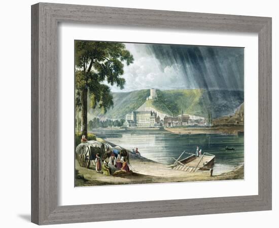 La Roche, from Views on the Seine, Engraved by Thomas Sutherland-John Gendall-Framed Giclee Print