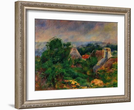 La Roche Guyon, 1885-1886-Pierre-Auguste Renoir-Framed Art Print