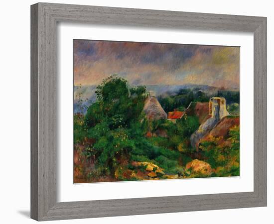 La Roche Guyon, 1885-1886-Pierre-Auguste Renoir-Framed Art Print