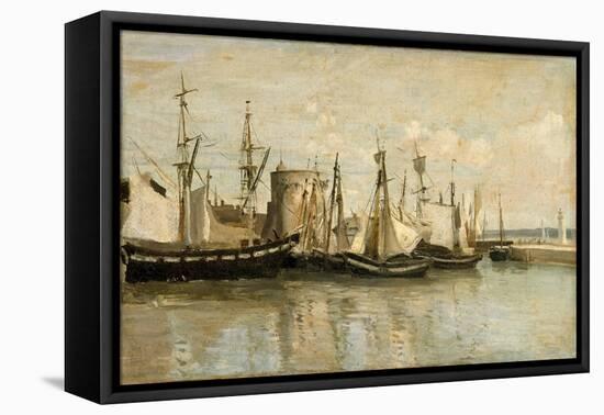 La Rochelle. Entrée Du Port D'Échouage-Jean-Baptiste-Camille Corot-Framed Premier Image Canvas