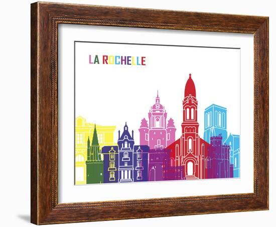 La Rochelle Skyline Pop-paulrommer-Framed Art Print