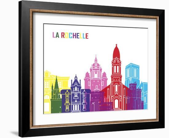 La Rochelle Skyline Pop-paulrommer-Framed Art Print