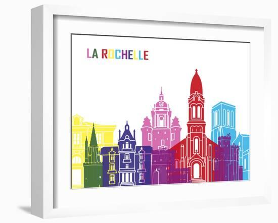 La Rochelle Skyline Pop-paulrommer-Framed Art Print