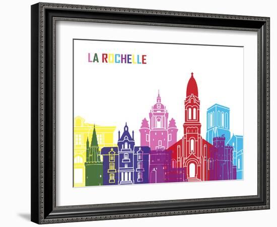 La Rochelle Skyline Pop-paulrommer-Framed Art Print