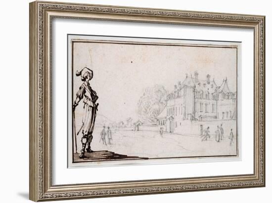 La Romaine, the Property of Claude Deruet-Jacques Callot-Framed Giclee Print