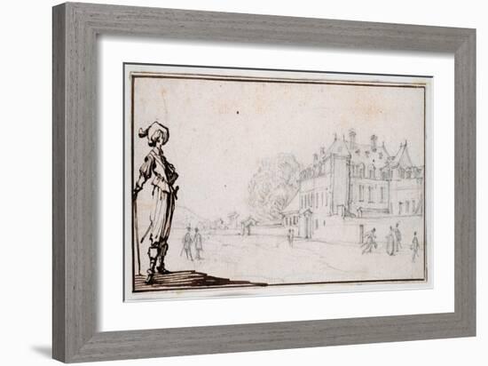 La Romaine, the Property of Claude Deruet-Jacques Callot-Framed Giclee Print