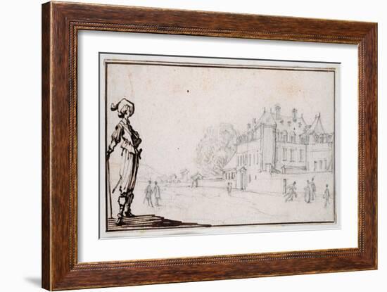 La Romaine, the Property of Claude Deruet-Jacques Callot-Framed Giclee Print