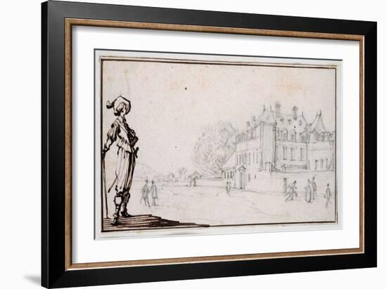 La Romaine, the Property of Claude Deruet-Jacques Callot-Framed Giclee Print