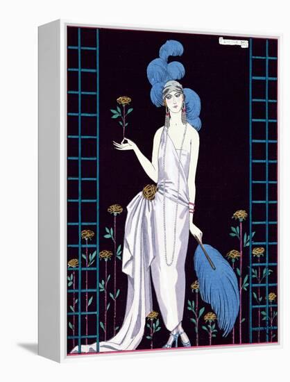 La Roseraie', Fashion Design for an Evening Dress by the House of Worth-Georges Barbier-Framed Premier Image Canvas