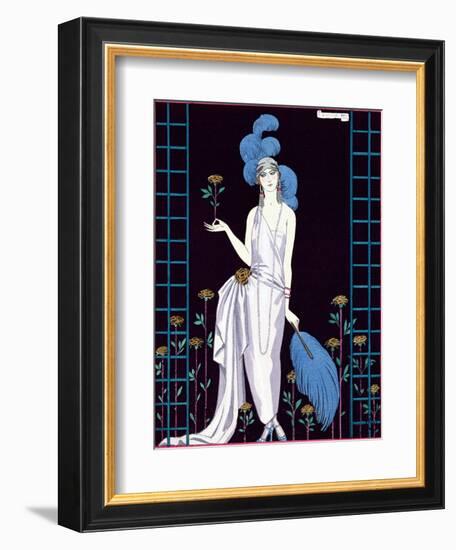 La Roseraie', Fashion Design for an Evening Dress by the House of Worth-Georges Barbier-Framed Giclee Print