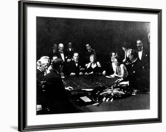 La Roulette a L'Interieur D'Un Casino a Monte Carlo, 1934-Charles Delius-Framed Art Print