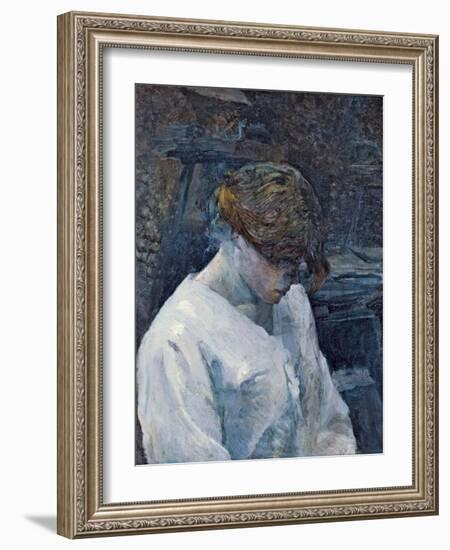 La Rousse in a White Blouse, 1889-Henri de Toulouse-Lautrec-Framed Giclee Print