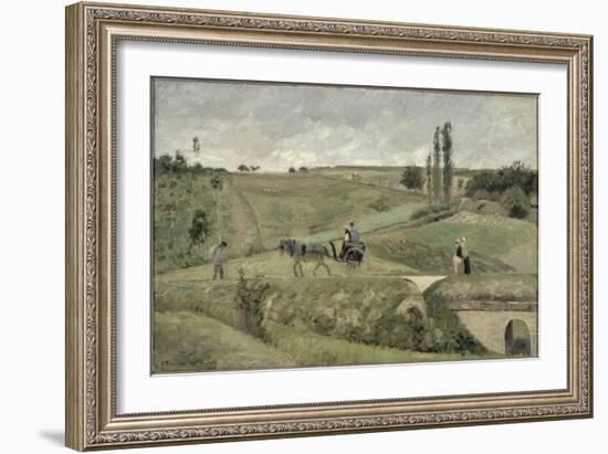 La Route d'Ennery, près de Pontoise-Camille Pissarro-Framed Giclee Print