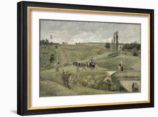 La Route d'Ennery, près de Pontoise-Camille Pissarro-Framed Giclee Print