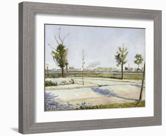 La Route de Gennevilliers : faubourg de Paris-Paul Signac-Framed Giclee Print