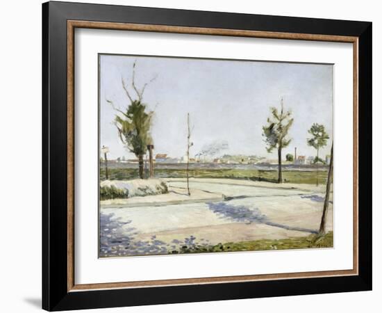 La Route de Gennevilliers : faubourg de Paris-Paul Signac-Framed Giclee Print