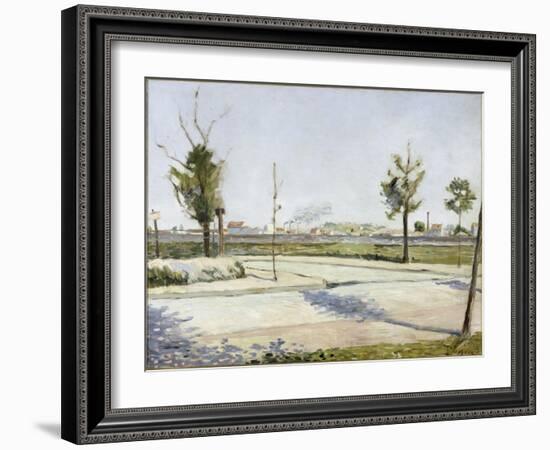 La Route de Gennevilliers : faubourg de Paris-Paul Signac-Framed Giclee Print