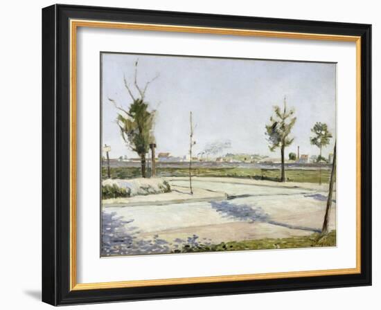 La Route de Gennevilliers : faubourg de Paris-Paul Signac-Framed Giclee Print