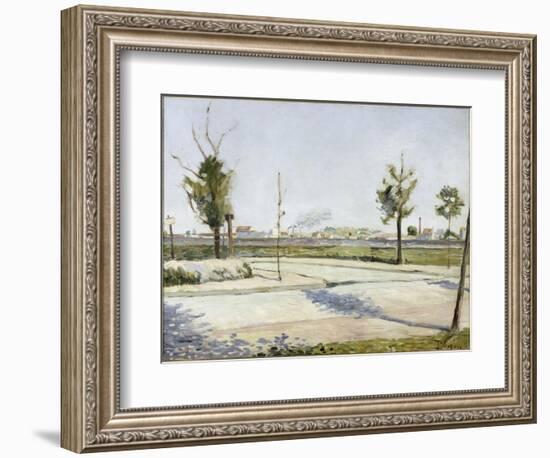 La Route de Gennevilliers : faubourg de Paris-Paul Signac-Framed Giclee Print