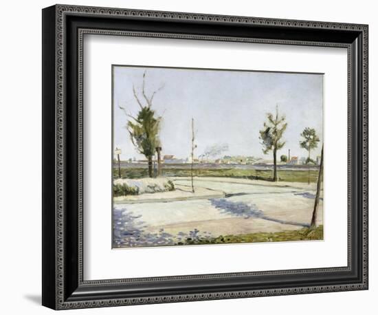 La Route de Gennevilliers : faubourg de Paris-Paul Signac-Framed Giclee Print