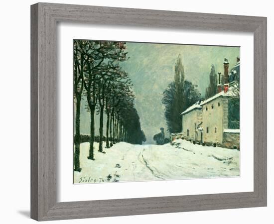 La Route De Louveciennes, Hiver, 1874-Alfred Sisley-Framed Giclee Print