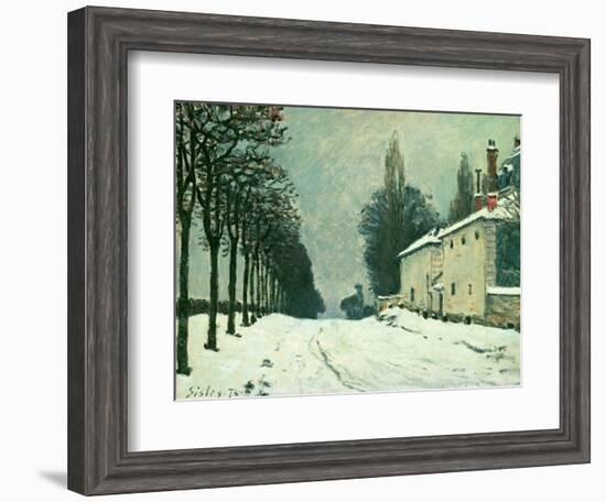 La Route De Louveciennes, Hiver, 1874-Alfred Sisley-Framed Giclee Print