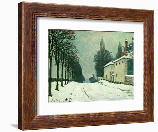 La Route De Louveciennes, Hiver, 1874-Alfred Sisley-Framed Giclee Print