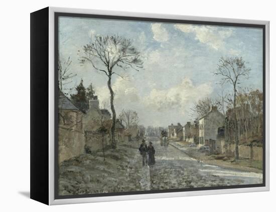 La route de Louveciennes-Camille Pissarro-Framed Premier Image Canvas