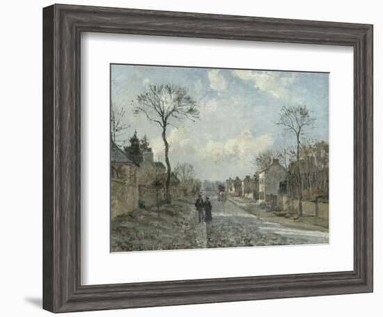 La route de Louveciennes-Camille Pissarro-Framed Giclee Print