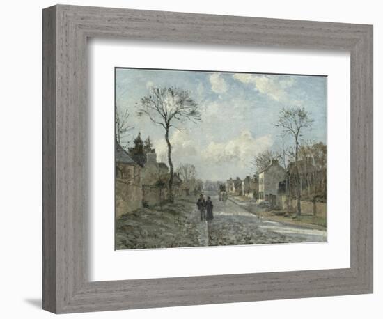 La route de Louveciennes-Camille Pissarro-Framed Giclee Print