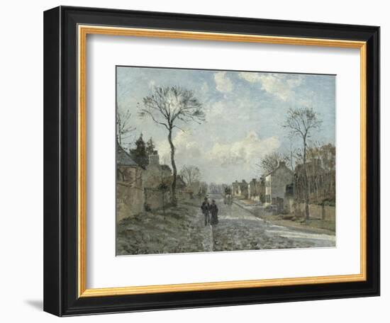 La route de Louveciennes-Camille Pissarro-Framed Giclee Print