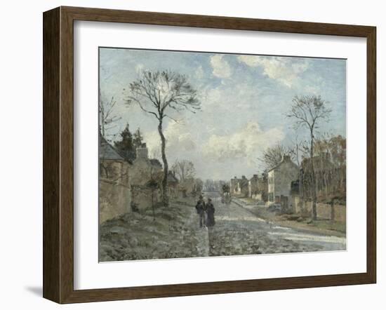 La route de Louveciennes-Camille Pissarro-Framed Giclee Print