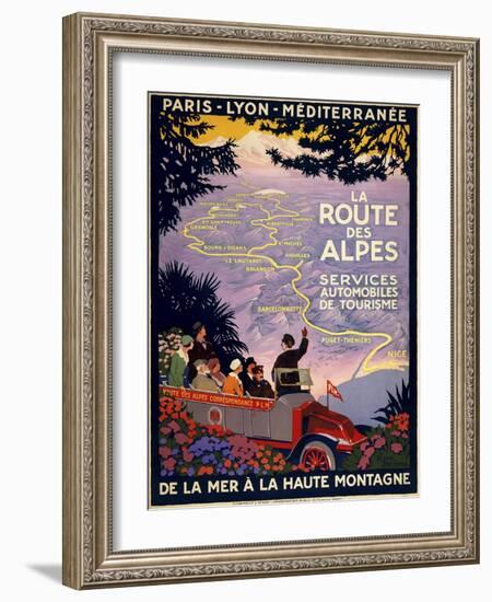 La Route Des Alpes-null-Framed Giclee Print