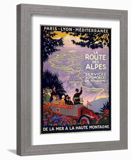 La Route Des Alpes-null-Framed Giclee Print