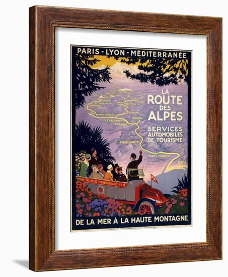 La Route Des Alpes-null-Framed Giclee Print