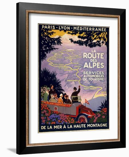 La Route Des Alpes-null-Framed Giclee Print