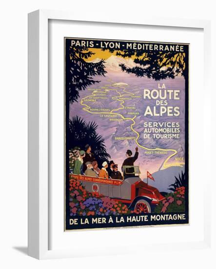 La Route Des Alpes-null-Framed Giclee Print