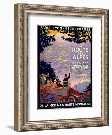 La Route Des Alpes-null-Framed Giclee Print