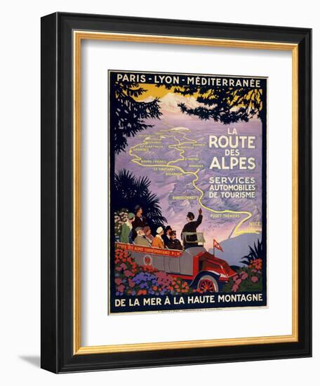 La Route Des Alpes-null-Framed Giclee Print