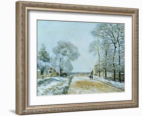 La Route, Effet de Neige, 1876-Alfred Sisley-Framed Giclee Print