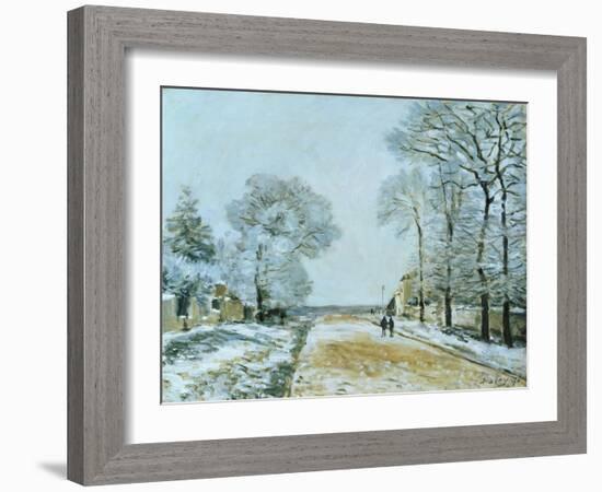 La Route, Effet de Neige, 1876-Alfred Sisley-Framed Giclee Print