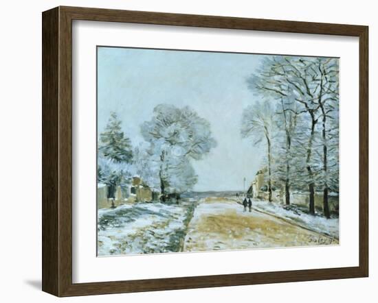 La Route, Effet de Neige, 1876-Alfred Sisley-Framed Giclee Print