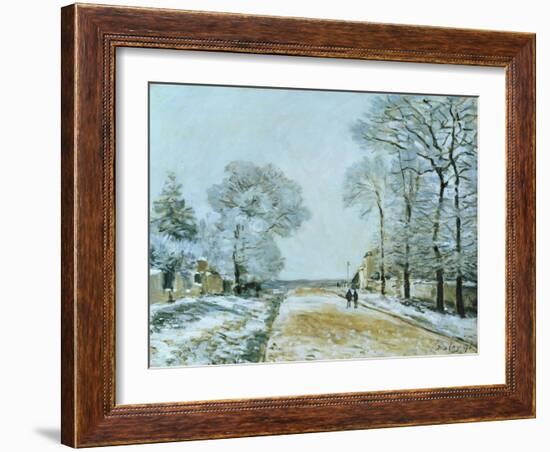 La Route, Effet de Neige, 1876-Alfred Sisley-Framed Giclee Print